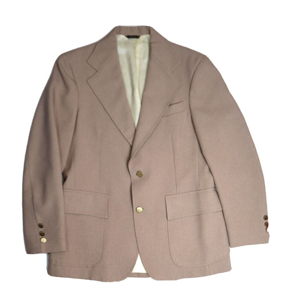VINTAGE MEN'S BEIGE BLAZER JACKET - LEVI'S PANATELA - SIZE 40R
